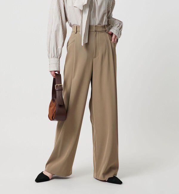 BEAUTY&YOUTH UNITED ARROWS「ポリエステルブレンド ツイルバックゴムパンツ」|スラックス|