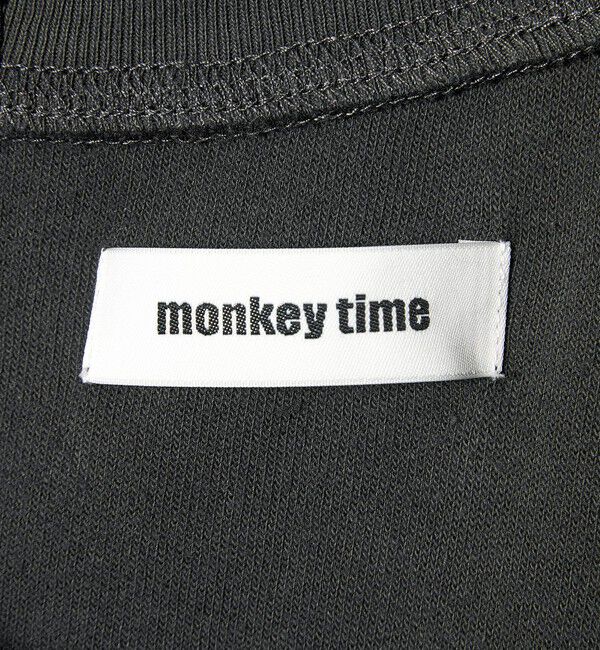 MONKEY TIME「オゾンウォッシュ ベロア バックジップ クルーネック」|Tシャツ・カットソー|