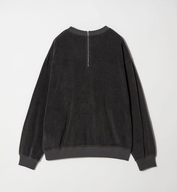 MONKEY TIME「オゾンウォッシュ ベロア バックジップ クルーネック」|Tシャツ・カットソー|