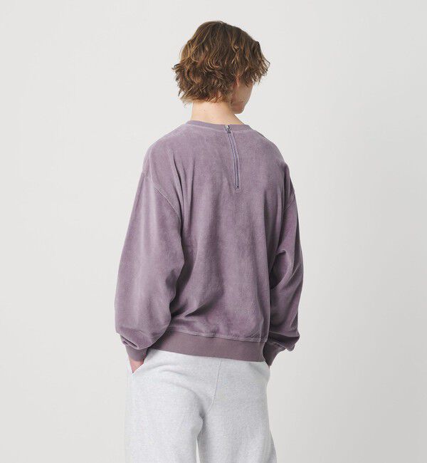 MONKEY TIME「オゾンウォッシュ ベロア バックジップ クルーネック」|Tシャツ・カットソー|