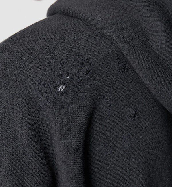 MONKEY TIME「フレンチテリー ディストレスト フルジップ フーディー」|カーディガン|