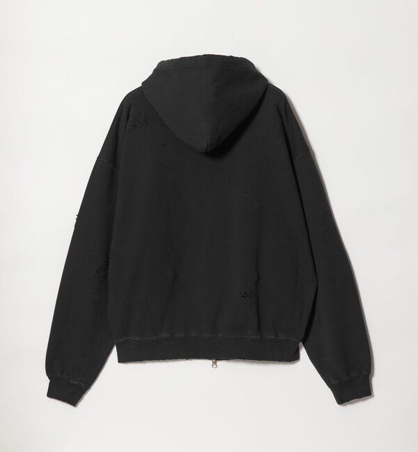 MONKEY TIME「フレンチテリー ディストレスト フルジップ フーディー」|カーディガン|