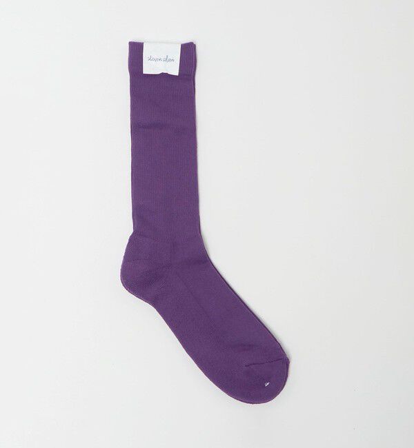 STEVEN ALAN「＜Steven Alan＞ ミドル ホーズ パイル ソックス」|ソックス|PURPLE