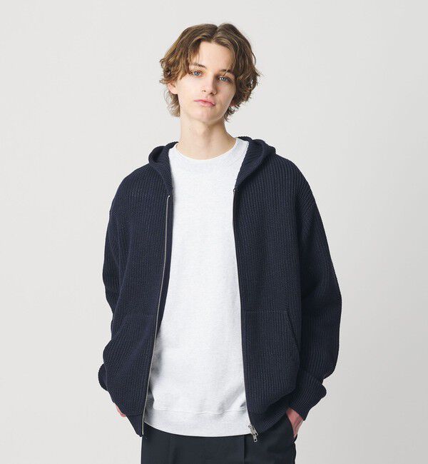 California General Store「＜CGS.＞ ペーパー コットン ジップ パーカー」|パーカー|NAVY