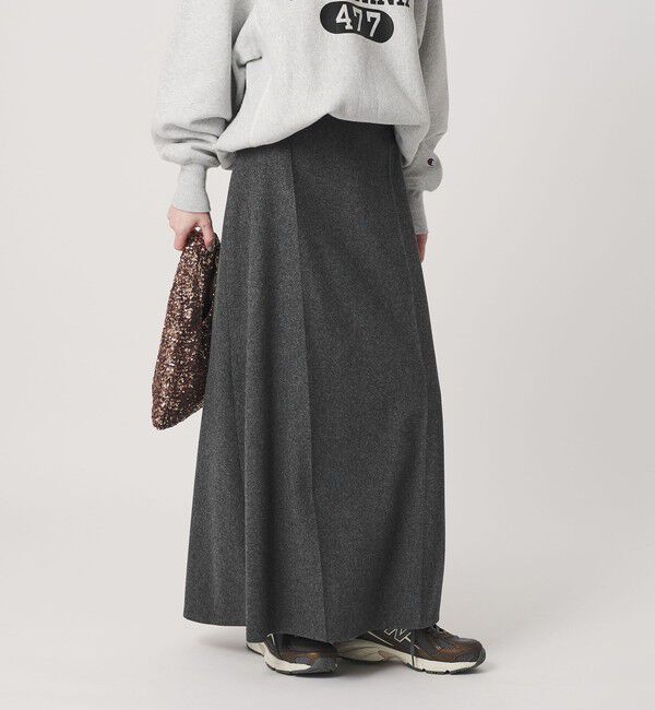 BEAUTY&YOUTH UNITED ARROWS「毛ポリエステル フランネル プレスフレアスカート」|フレア|