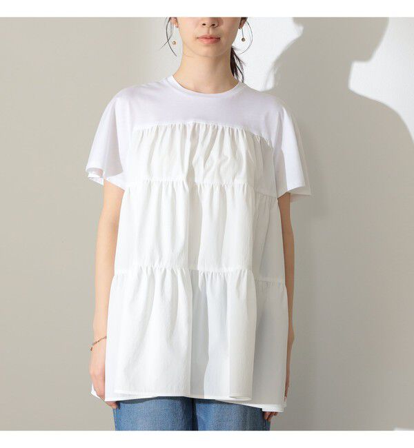 Demi-Luxe BEAMS 「コンビ ティアード プルオーバー」|シャツ・ブラウス|