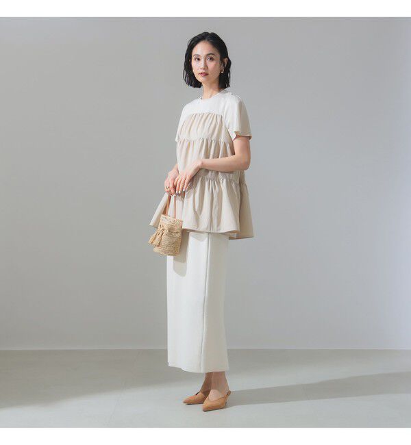 Demi-Luxe BEAMS 「コンビ ティアード プルオーバー」|シャツ・ブラウス|