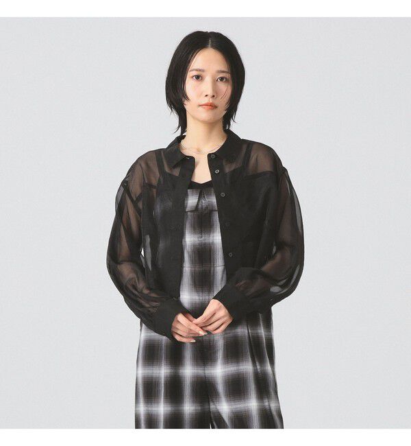 Ray BEAMS 「シアー クロップド シャツ」|シャツ・ブラウス|