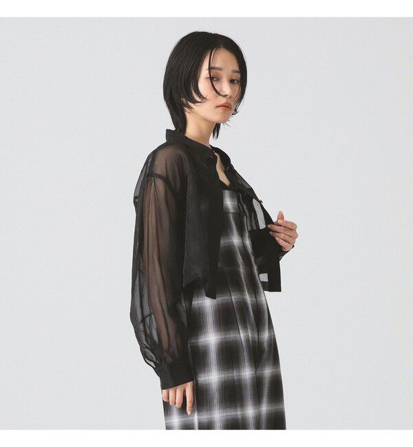 Ray BEAMS 「シアー クロップド シャツ」|シャツ・ブラウス|