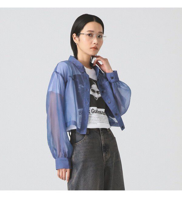 Ray BEAMS 「シアー クロップド シャツ」|シャツ・ブラウス|