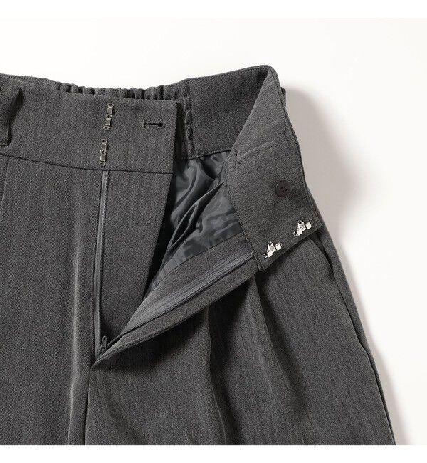 Ray BEAMS 「ヘリンボーン ハイウエスト ワイド パンツ」|チノ|