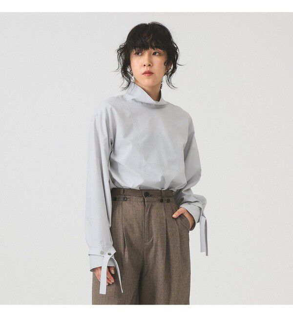 Ray BEAMS 「RBS / ベルトカフス ハイネック ブラウス」|シャツ・ブラウス|