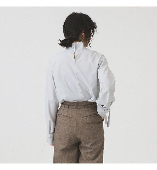 Ray BEAMS 「RBS / ベルトカフス ハイネック ブラウス」|シャツ・ブラウス|