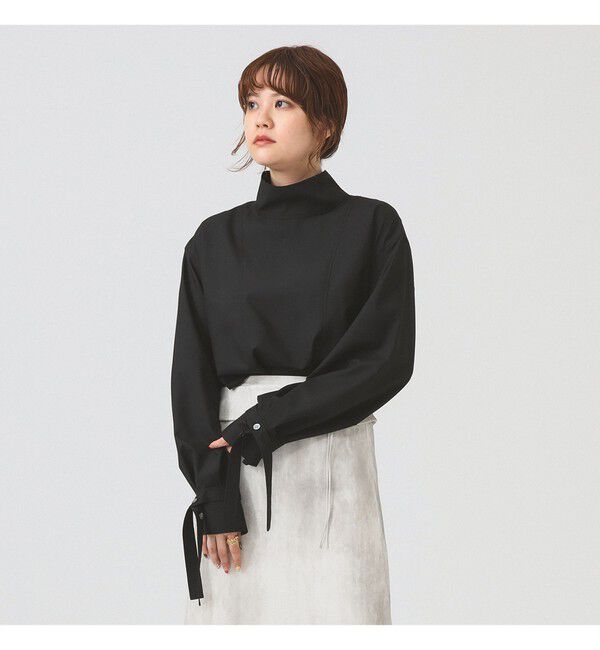 Ray BEAMS 「RBS / ベルトカフス ハイネック ブラウス」|シャツ・ブラウス|