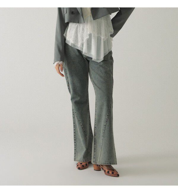 Ray BEAMS 「デニム フレア パンツ」|デニム|