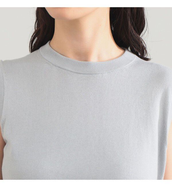Demi-Luxe BEAMS 「AK+1 / 16ゲージ スビンコットン ノースリーブ ニット」|ニット・セーター|