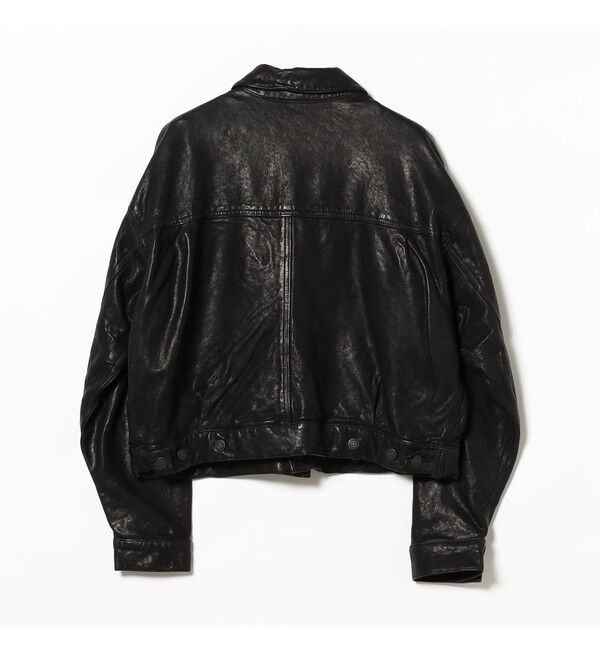 BEAMS「シープレザー ショート ジャケット」|ブルゾン・スタジャン|
