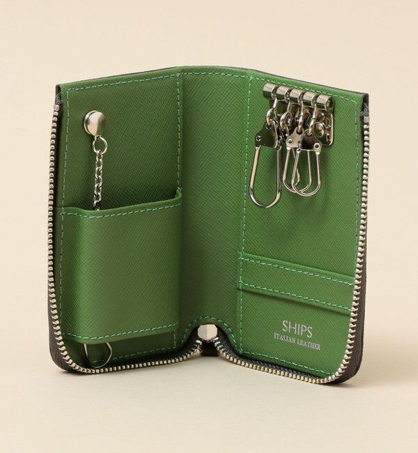 SHIPS「【WEB限定】SHIPS: 【SAFFIANO LEATHER】 2トーン キーケース」|その他|