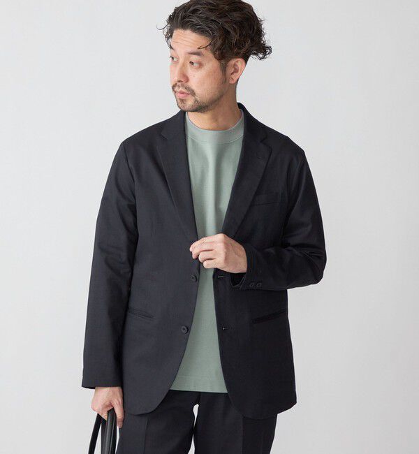 SHIPS「SHIPS: クルーネック ハイゲージ ダンボールニットTシャツ ライト」|Tシャツ・カットソー|