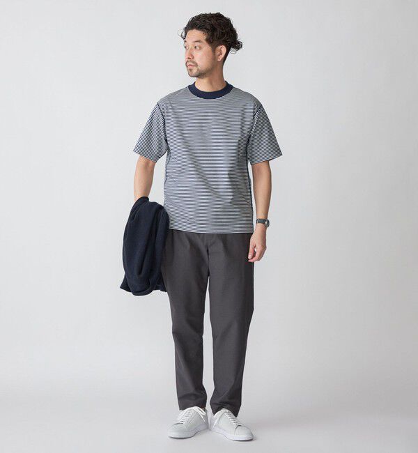 SHIPS「SHIPS: クルーネック ハイゲージ ダンボールニットTシャツ ライト」|Tシャツ・カットソー|