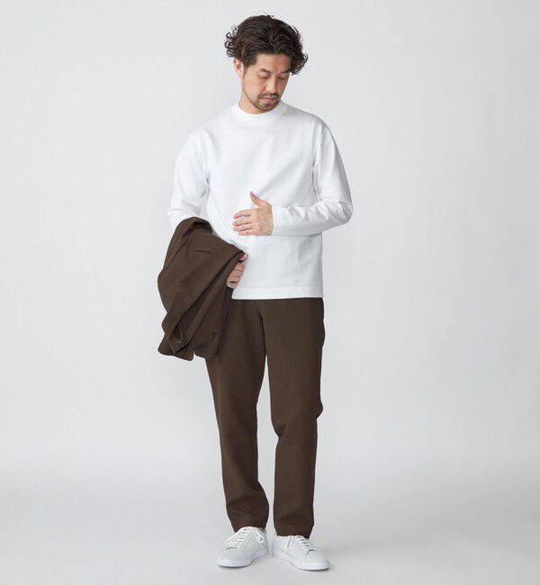 SHIPS「SHIPS:  ハイゲージ クルーネック ダンボールニット 長袖Tシャツ」|Tシャツ・カットソー|