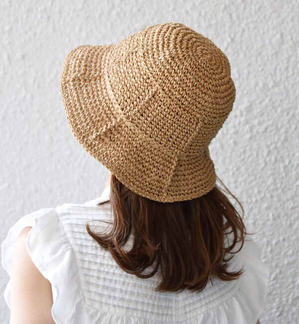 SHIPS any「【WEB限定】SHIPS any: 透かし編み ペーパー バケット ハット」|ハット|