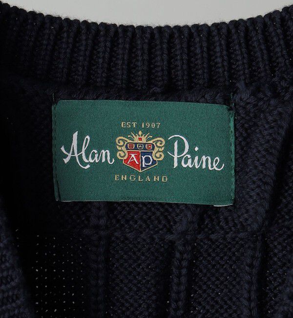 SHIPS「ALAN PAINE:7ゲージ クリケット ケーブル Vネック ニットベスト」|ベスト・ジレ|