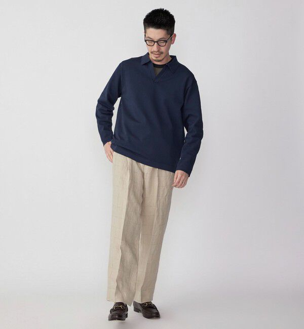 SHIPS「SHIPS:〈手洗い可能〉14ゲージ TEXBRID(R) ミラノリブ スキッパー ポロシャツ」|Tシャツ・カットソー|