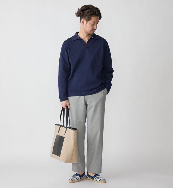 SHIPS「SHIPS:〈手洗い可能〉14ゲージ TEXBRID(R) ミラノリブ スキッパー ポロシャツ」|Tシャツ・カットソー|