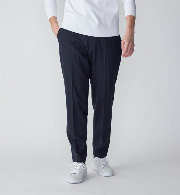 SHIPS「SHIPS:〈手洗い可能〉トロピカルウール 2WAYストレッチ パンツ (セットアップ対応)」|スラックス|ネイビー