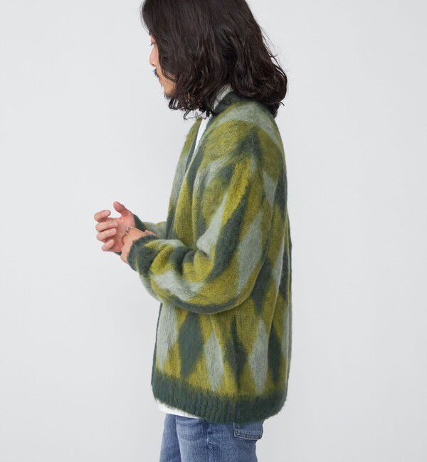 SHIPS「SHIPS: モヘヤ アーガイル Vネック ニット カーディガン」|カーディガン|