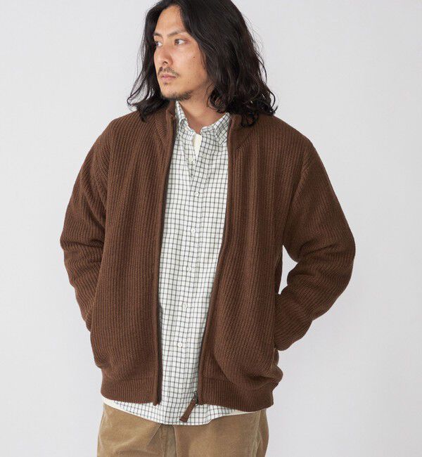 SHIPS「SHIPS: ドライバーズ  ニット アウター カーディガン」|カーディガン|ブラウン