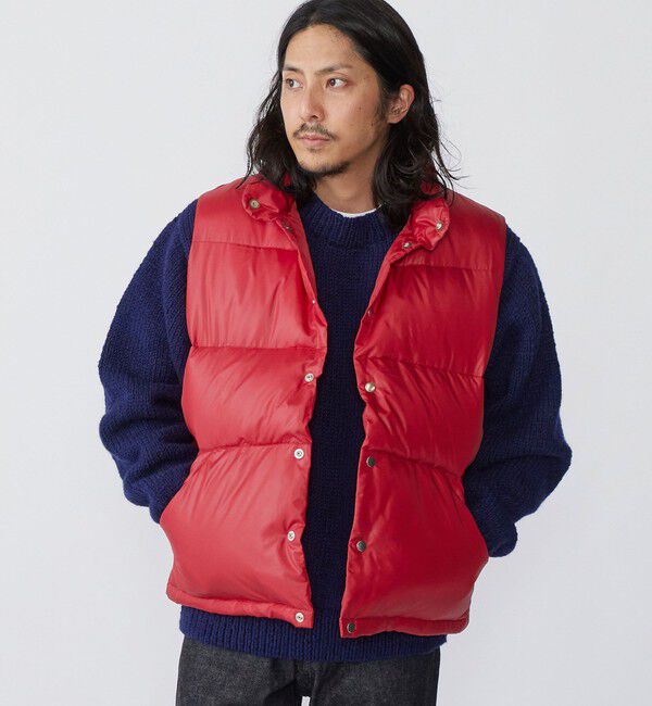 SHIPS「SHIPS: 〈撥水加工〉光電子(R) オーセンティック ダウン ベスト」|ダウンベスト・ベスト|レッド