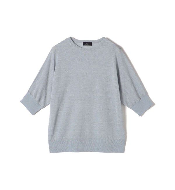 SHIPS for women「SHIPS Primary Navy Label:リネン/ナイロン ドルマン プルオーバー」|ニット・セーター|