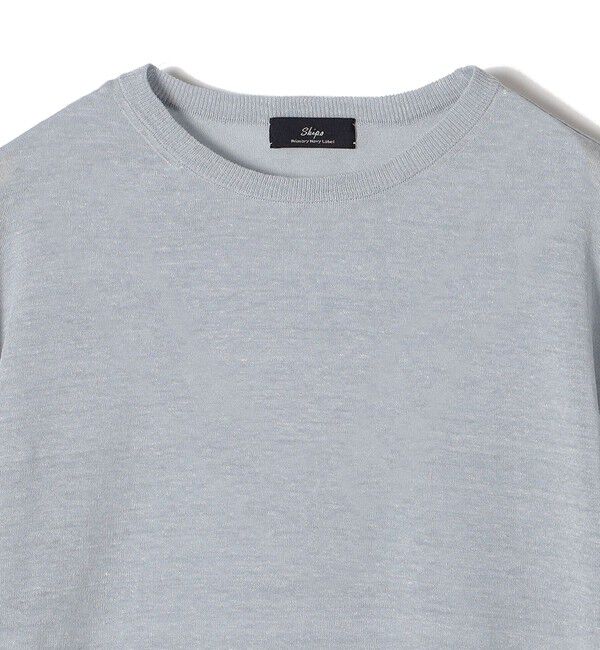 SHIPS for women「SHIPS Primary Navy Label:リネン/ナイロン ドルマン プルオーバー」|ニット・セーター|