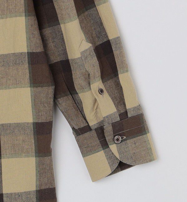 SHIPS「【SHIPS別注】Errico Formicola: ブラウン マドラス オープンカラー シャツ」|シャツ・ブラウス|