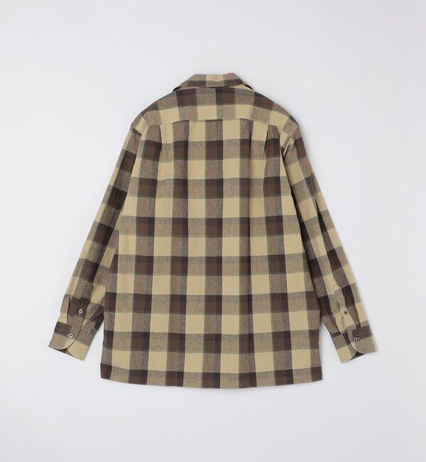 SHIPS「【SHIPS別注】Errico Formicola: ブラウン マドラス オープンカラー シャツ」|シャツ・ブラウス|