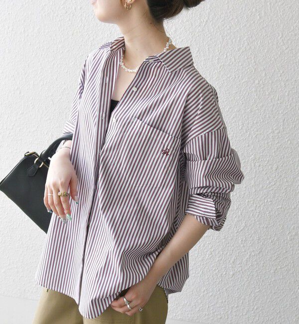 SHIPS any「《一部追加予約》SHIPS any:〈洗濯機可能〉REPREVE レギュラーカラー ルーズ ポケット シャツ」|シャツ・ブラウス|