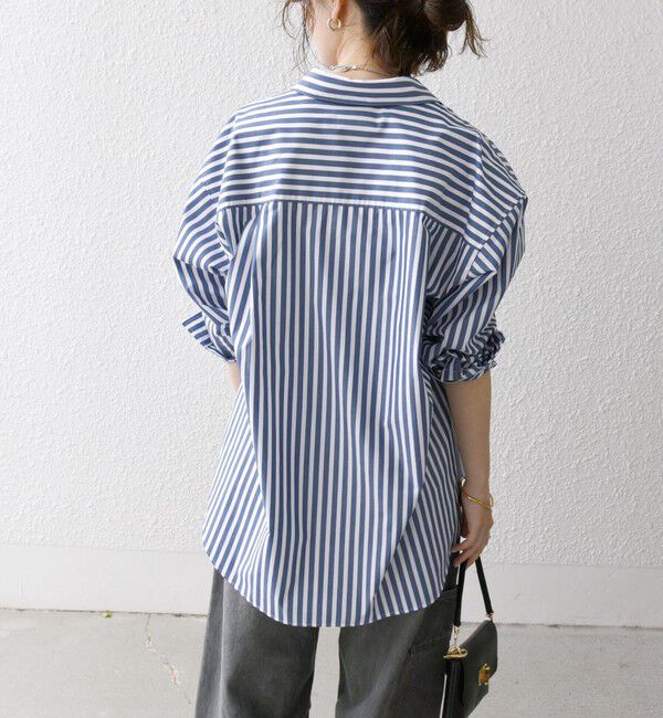 SHIPS any「《一部追加予約》SHIPS any:〈洗濯機可能〉REPREVE レギュラーカラー ルーズ ポケット シャツ」|シャツ・ブラウス|