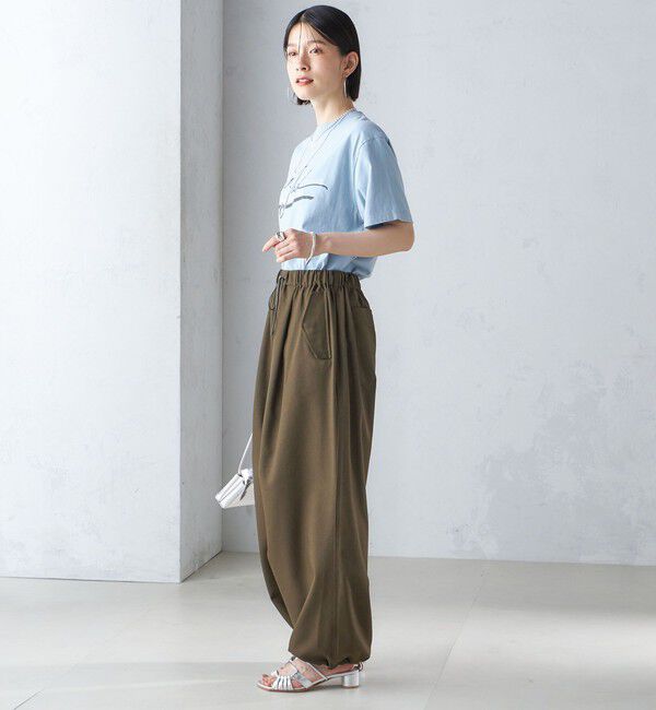 SHIPS for women「〈手洗い可能〉メランジ ツイル ドロスト パンツ」|その他|