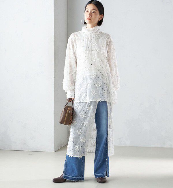 SHIPS for women「【SHIPS別注】crinkle crinkle crinkle:エンブロイダリー ラップ スカート」|スカート|