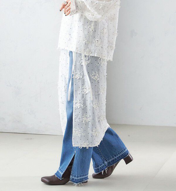 SHIPS for women「【SHIPS別注】crinkle crinkle crinkle:エンブロイダリー ラップ スカート」|スカート|