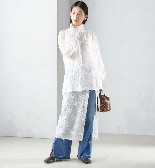 SHIPS for women「【SHIPS別注】crinkle crinkle crinkle:エンブロイダリー ラップ スカート」|スカート|