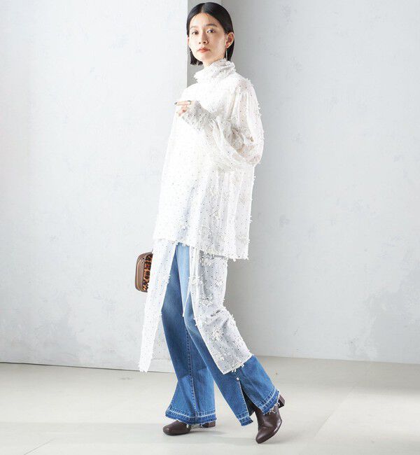 SHIPS for women「【SHIPS別注】crinkle crinkle crinkle:エンブロイダリー ラップ スカート」|スカート|