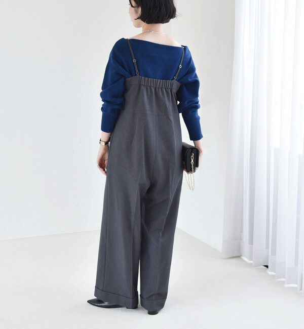 quaranciel「quaranciel:〈手洗い可能〉キャミ ワイド サロペット（セットアップ対応）」|オールインワン|