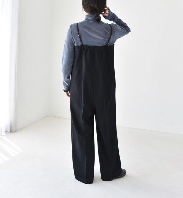 quaranciel「quaranciel:〈手洗い可能〉キャミ ワイド サロペット（セットアップ対応）」|オールインワン|