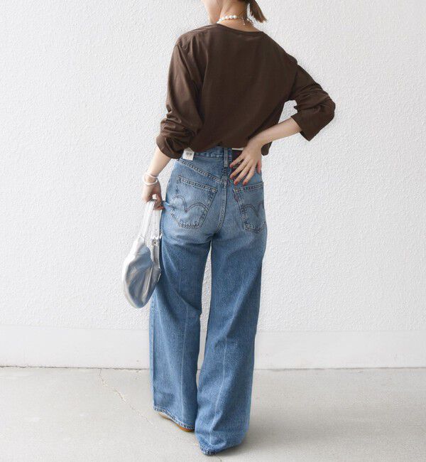 SHIPS for women「【WEB限定】バリエーション ロゴ プリント ロングスリーブ TEE」|Tシャツ・カットソー|