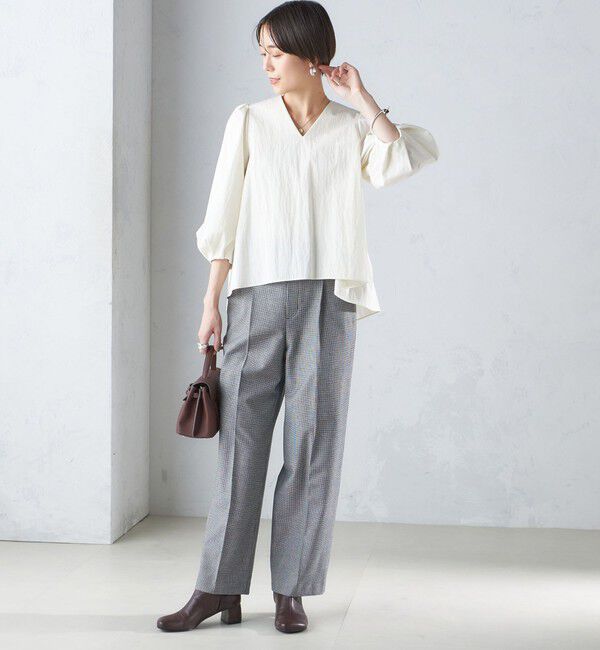 SHIPS for women「〈手洗い可能〉両面起毛 ストレート パンツ」|その他|