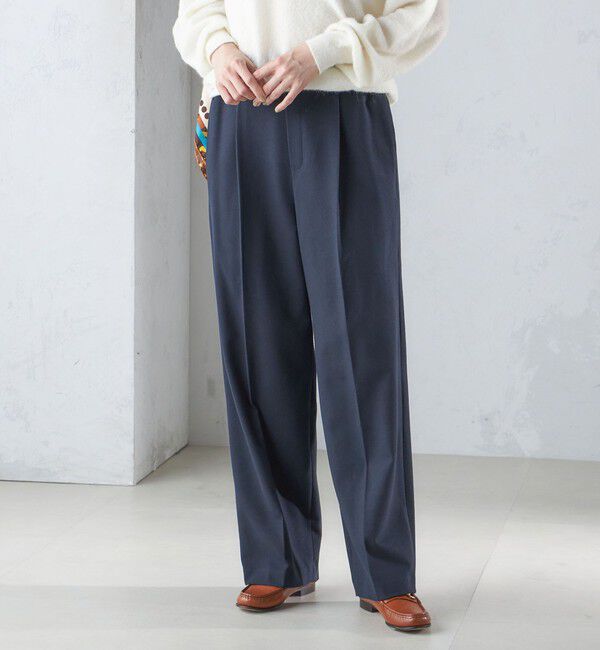 SHIPS for women「〈手洗い可能〉両面起毛 ストレート パンツ」|その他|