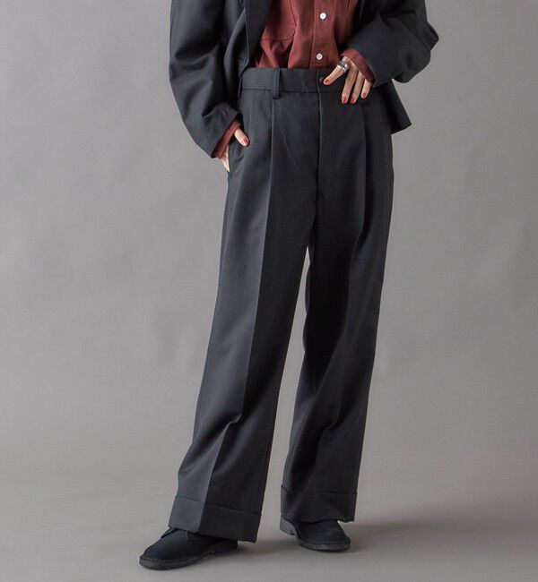 SHIPS for women「SHIPS NINE CASE:ワイド パンツ」|その他|ダークグレー